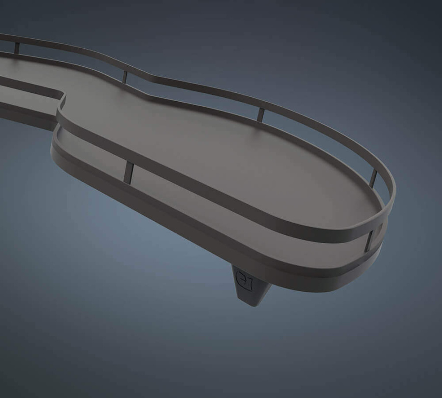 Механизм Леманс 450мм в угловой шкаф, 2 полки, H 600-750мм, левый, антрацит, Kessebohmer