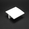 Ручка-кнопка, Prisma, 70.3696.16, 60х60х22мм, металл, белый матовый лак