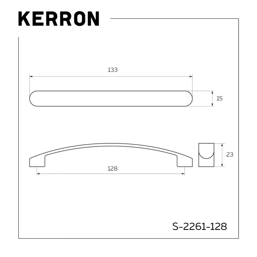 Ручка-скоба, 2261, 128мм, металл, золото