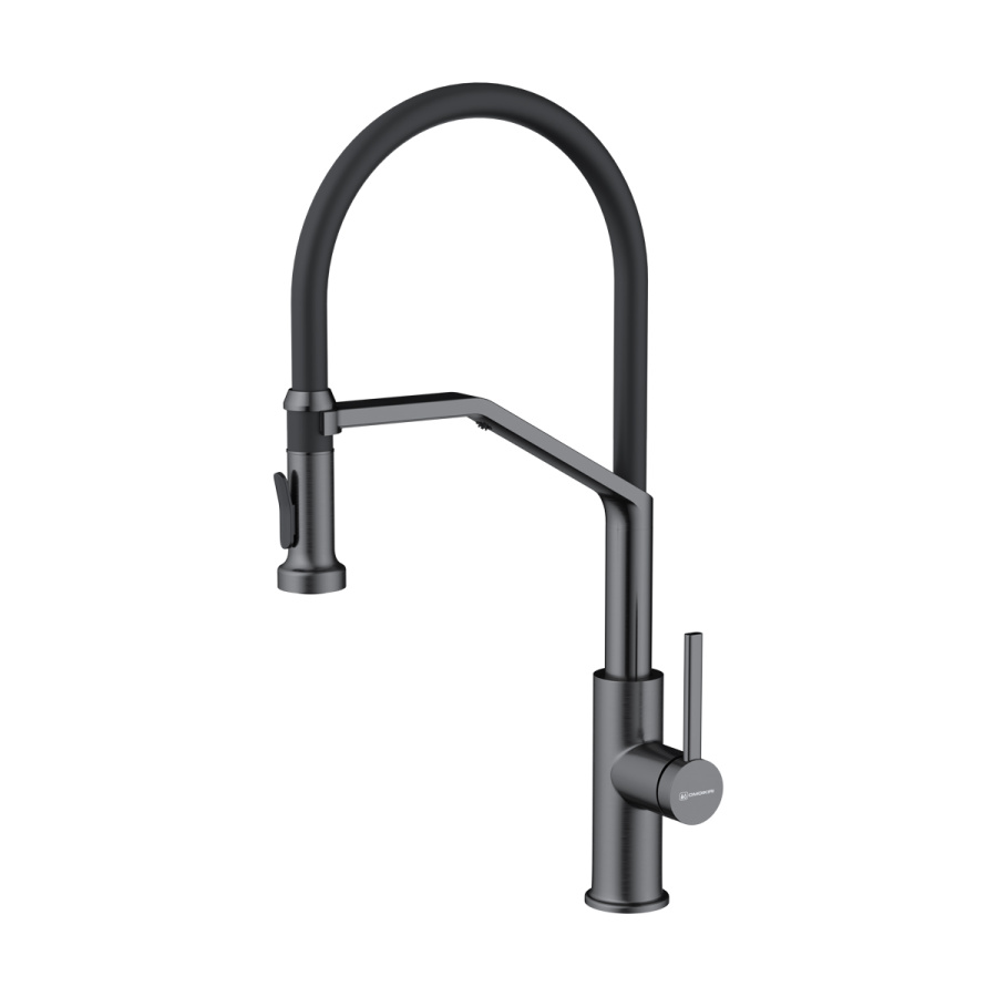 Смеситель Makkari 2 Plus-SB-GM-BL, латунь, вороненая сталь/черный