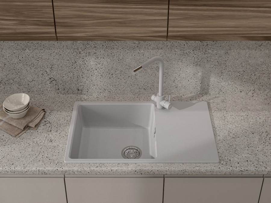 Мойка GranFest URBAN 678L, 780х490 мм, серый