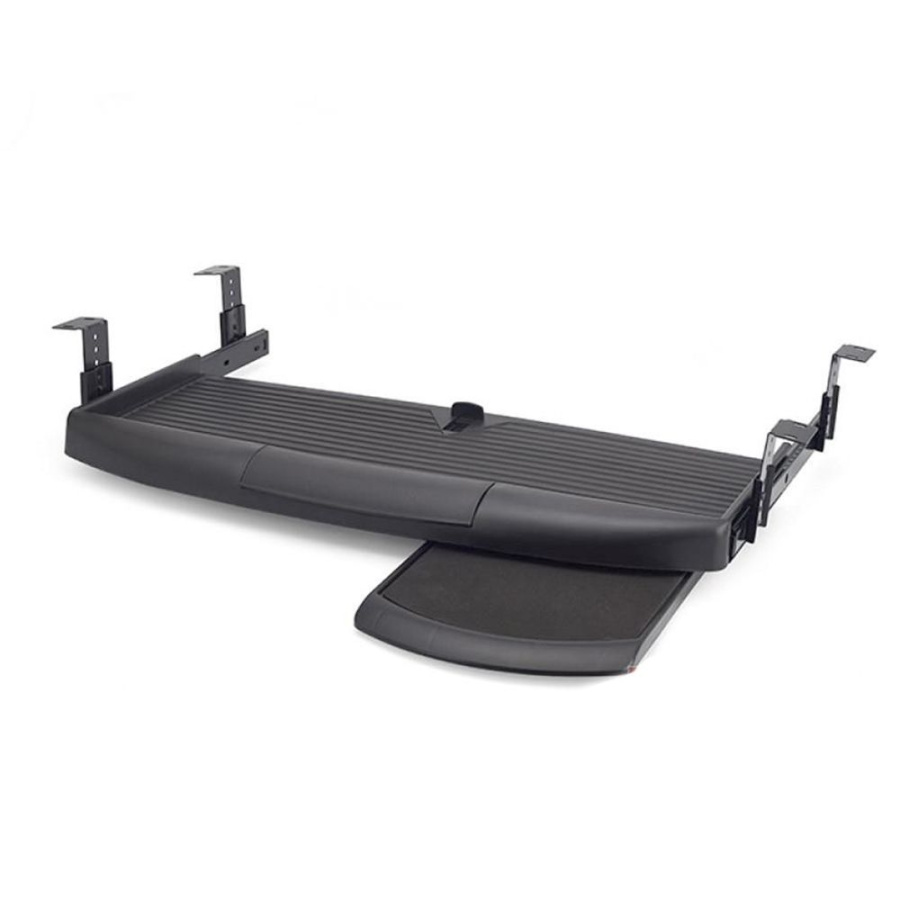 Полка для клавиатуры, 550х230мм, с подставкой под мышь, с направляющими h=27мм, черный, GTV