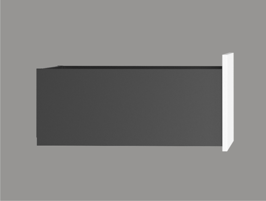 Ящик тонкостенный Nova Tech, L=350мм, H=199мм, темно-серый, HISSEN