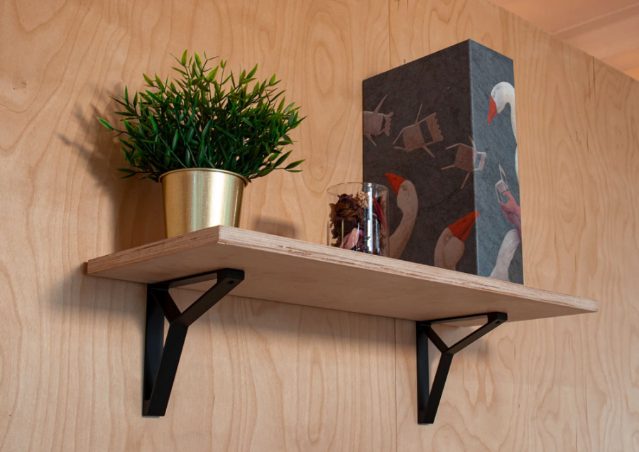 Полкодержатель Airone Eureka 903а, 158х25х177мм, металл, золото