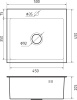 Мойка GranFest METAL 5045, 500х450 мм, нерж. сталь PVD, графит