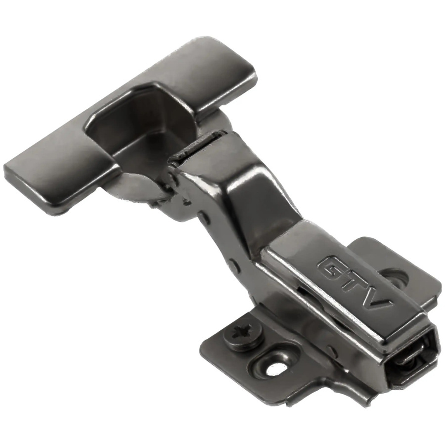 GTV Петля Silento Pro внутренняя, с планкой 0мм, доводч 2way, БЕЗ еврошурупа, 3D-регулировка, черный