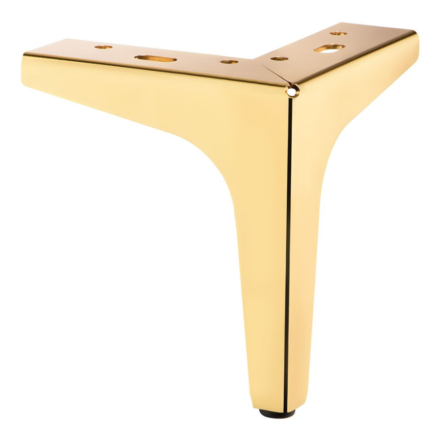 Опора декоративная мебельная, 150х135х135мм, сталь, глянцевое золото