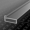 MZ13 Алюминиевый профиль для стекла, 45х21мм, L=6000мм, ЧЕРНЫЙ