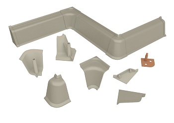 К-т д/плинтуса LB37 onyx srebny (1внутр+1внеш+2загл)