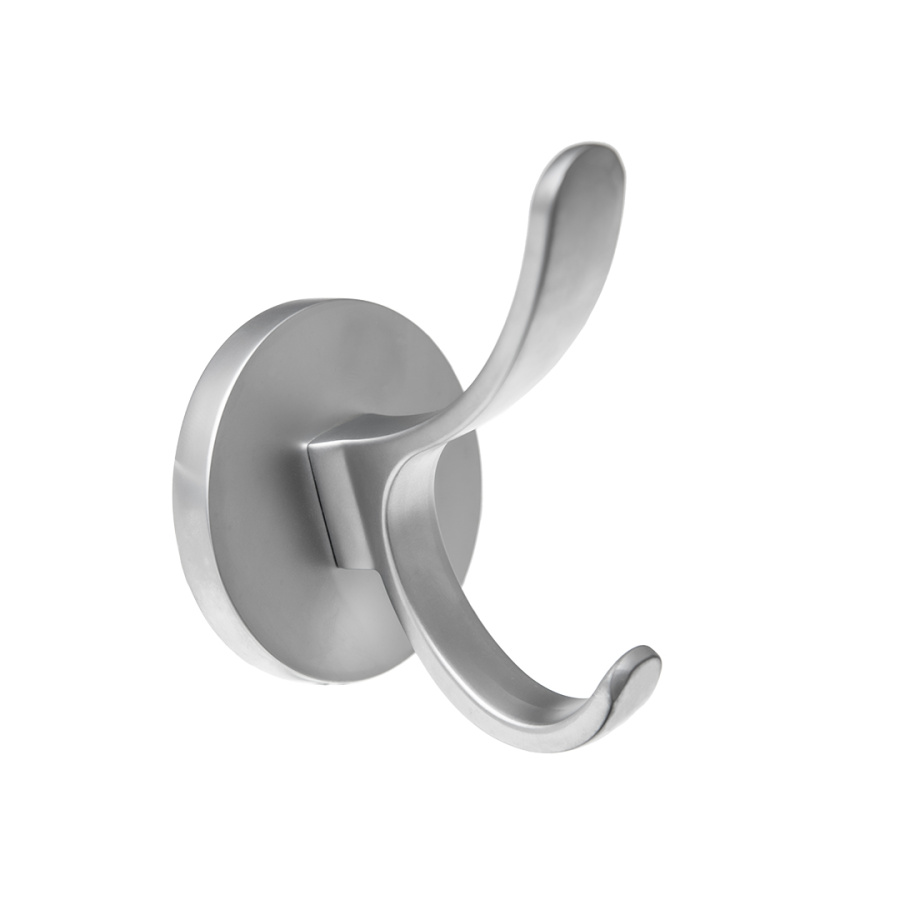 Крючок, KR 0350, двухрожковый, матовый хром