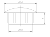 Заглушка для технических отверстий, d=10мм, коричневая