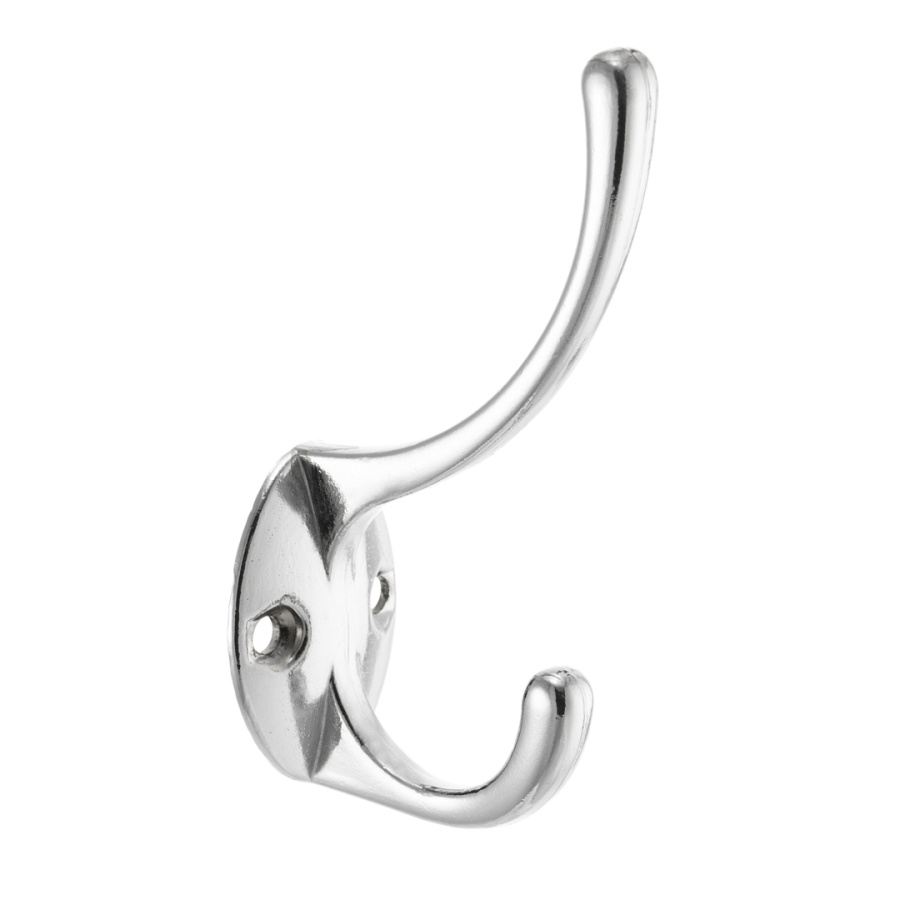 Крючок, KR 0030, двухрожковый, хром