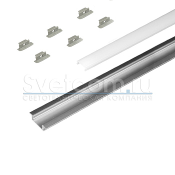 Профиль врезной 25х7х3000мм, лента ≤10мм, алюминий (диффузор полуматовый, 6 заглушек), 2507W