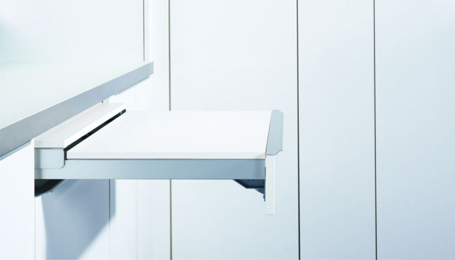 Стол выдвижной Топ Флекс, 450-900мм, телескоп, опускающийся фасад, титан, Kessebohmer