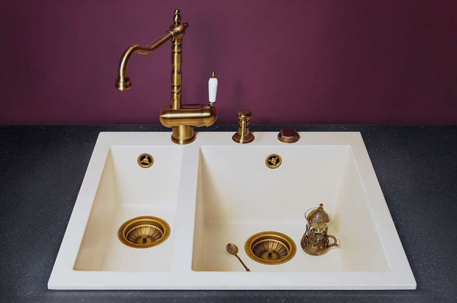 Смеситель Kyoto-A, латунь, античная латунь 