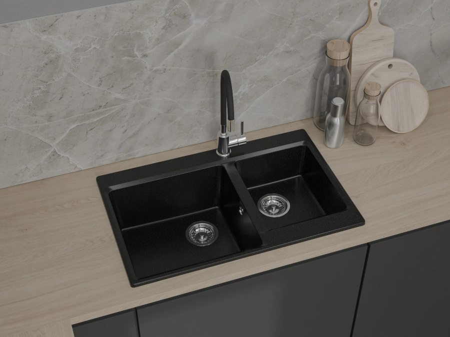 Мойка GranFest LEVEL 780K, 780х500 мм, черный