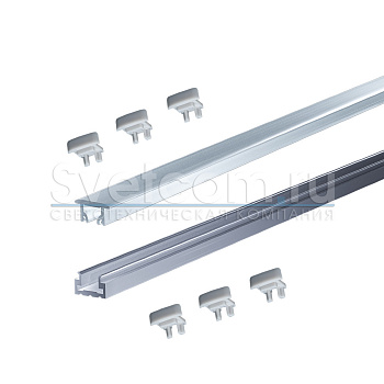 Профиль врезной 10х15х3000мм, лента≤5мм, алюминий (диффузор, 3+3 заглушки), 1510