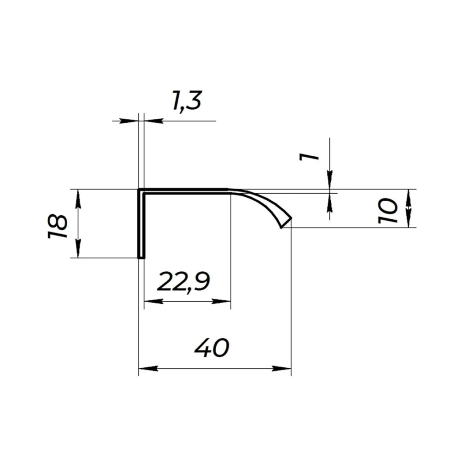 Ручка торцевая, Mona, 70.4200.24, 32/50мм, брашированное золото, METAKOR