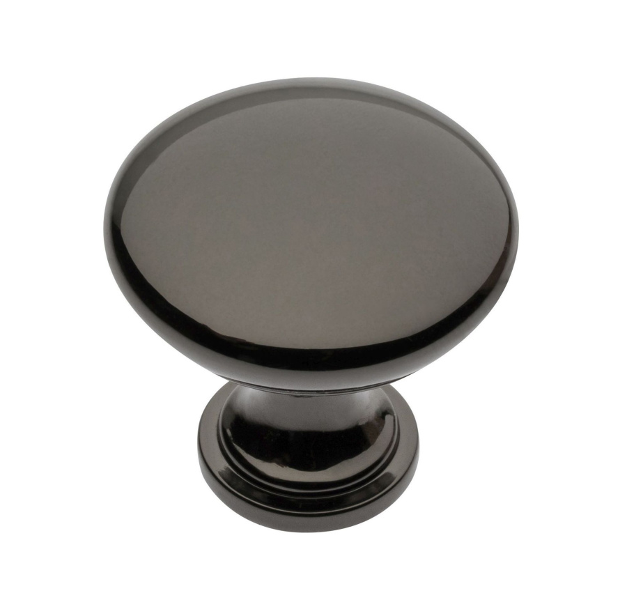 Ручка-кнопка, TERNI, d=30мм, металл, черный хром, GTV