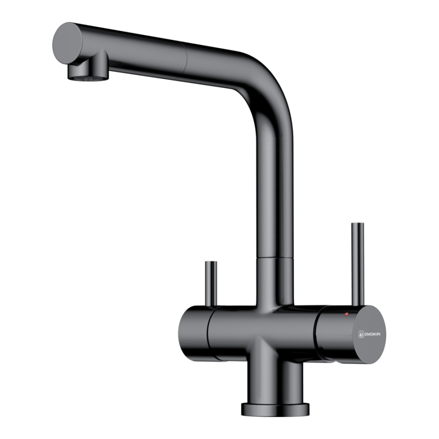 Смеситель Takamatsu-S-GM, латунь, вороненая сталь