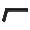 Полкодержатель Г-образный, L=180мм, сталь/пластик, черный, без крепежа (компл. 2шт), GTV