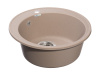 Мойка GranFest QUARZ 08, d=480 мм, песочный (круглая, без сифона)