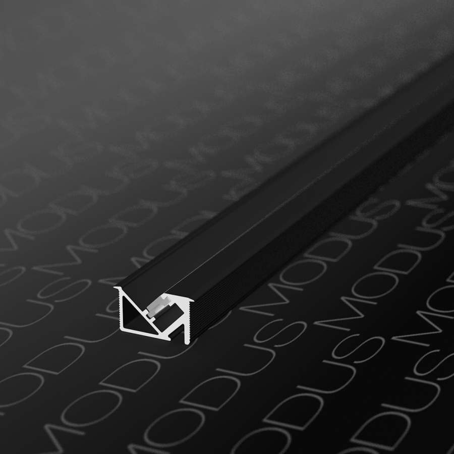 Профиль врезной угловой 20х11х3000мм, лента ≤5мм, латунь (без диффузора), LD 01