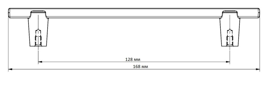Ручка-скоба, RAY, 128мм, металл, брашированное золото