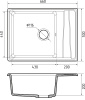 Мойка GranFest LEVEL 660L, 660х500 мм, терракот