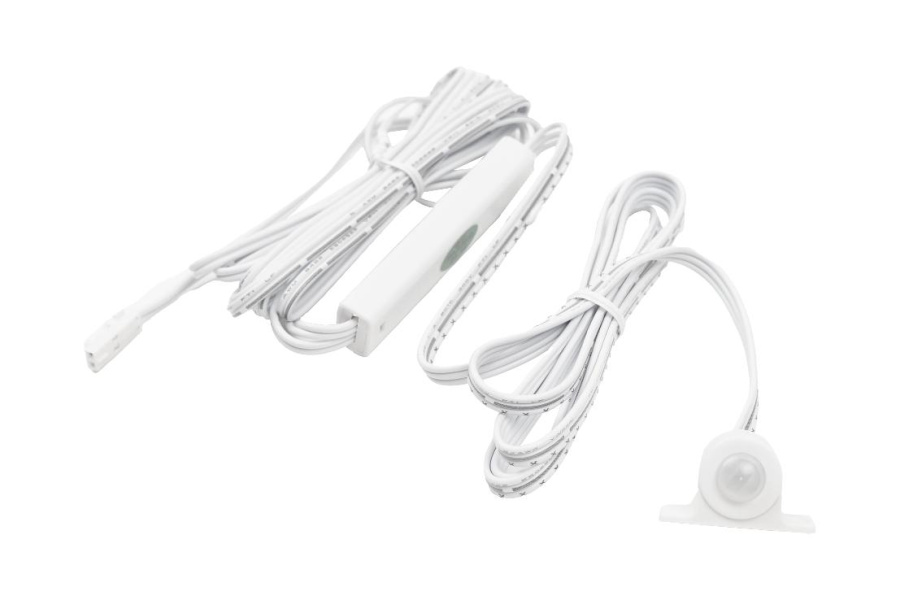 Выключатель ИК на движение, с выносным сенсором, 12-24В/36-72Вт, врезной/накладной, белый