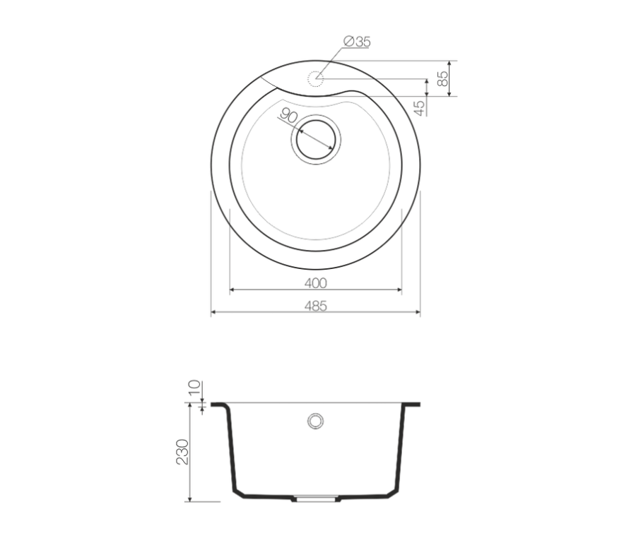 Мойка Yasugata 48R-BE, Tetogranit/ваниль