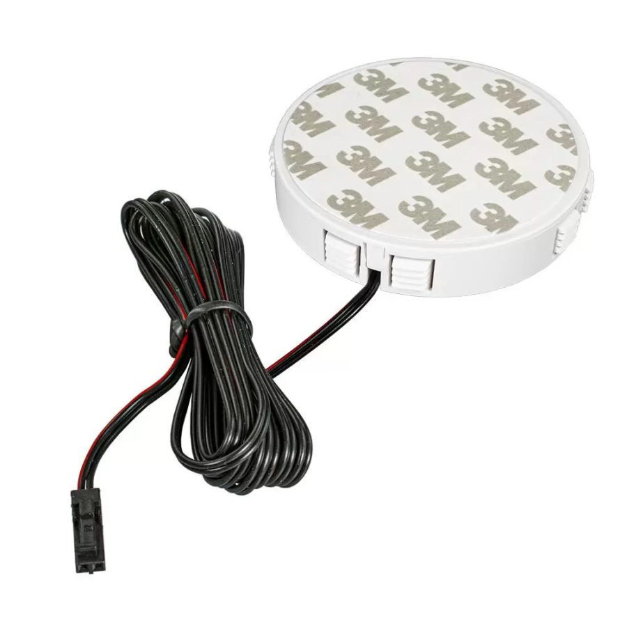 Встраиваемая беспроводная Qi, 12В/2А/15Вт, вход 12В, Ø73мм, белый, под столешницу, GLS