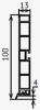 Цоколь пластиковый, h=100мм, L=4000мм, пластик, шимо светлый (20), Россия