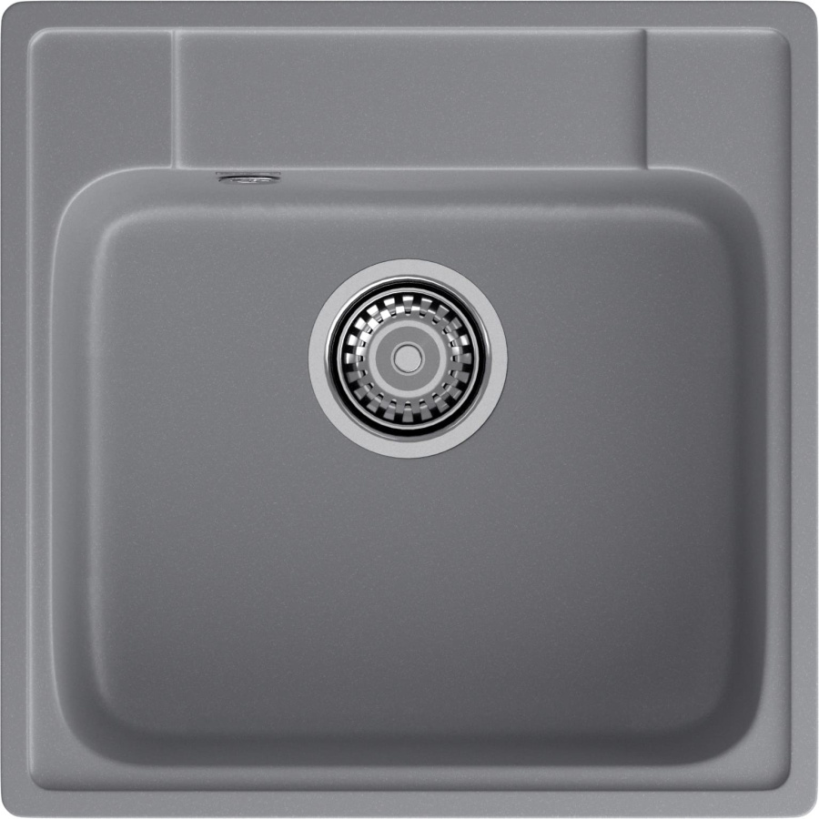 Мойка GranFest QUARZ 48, 478х478 мм, темно-серый (квадратная, без сифона)