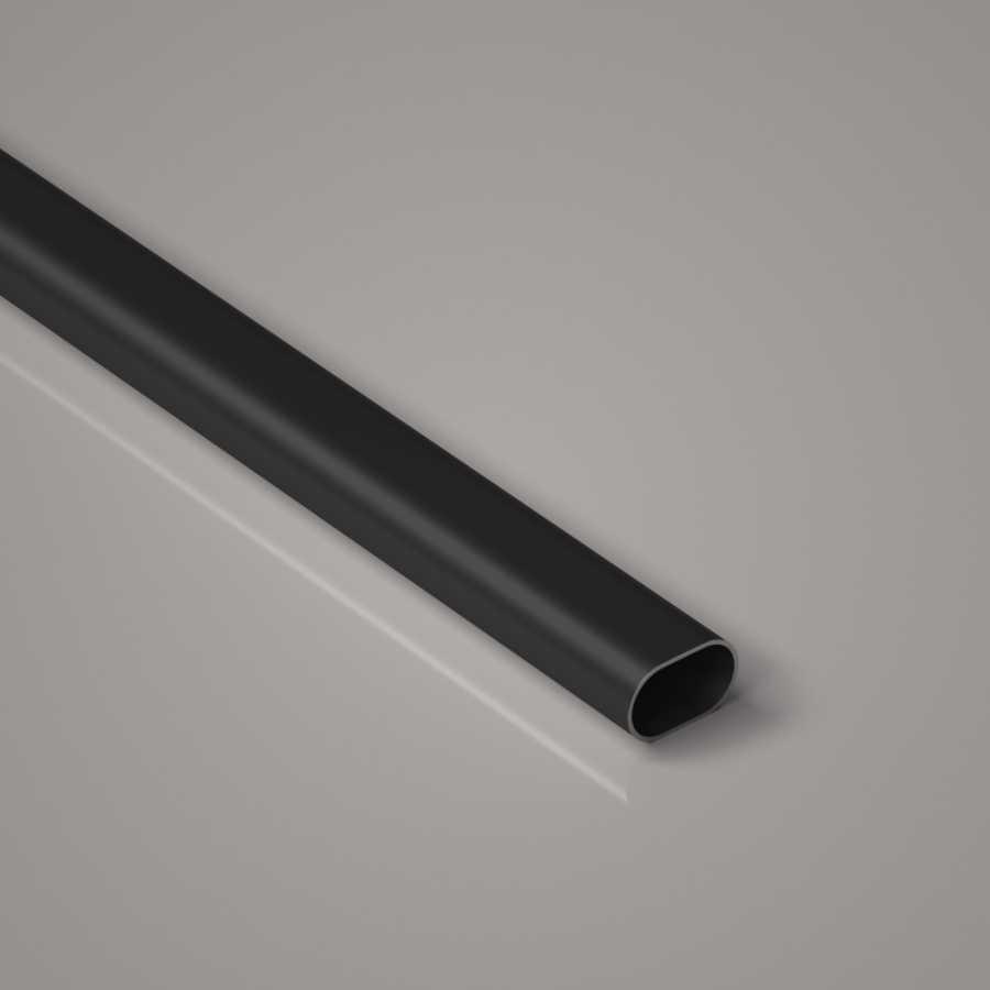 РАСПИЛ Штанга овальная, 15х30мм, толщина 0,8мм, L=1000мм, сталь, черный, CMF