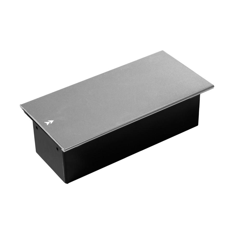 Встраиваемая, 2хEURO+2хUSB А, сдвижн. крышка, серебро, усовое заземл., алюминий/железо, Mebax