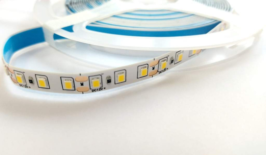 Лента  8х5000мм, SMD 2835, 12В, нейтральный,  9.6 Вт/м, 120 диодов/м, 1 000 Лм/м, IP33