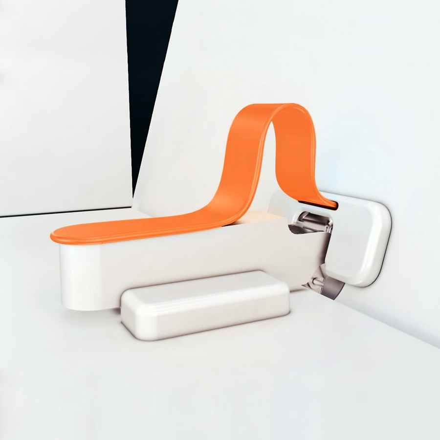 Покрытие декоративное ELA для петель IMPRO оранжевый-белый с петлей, 2компл, блистер, Samet