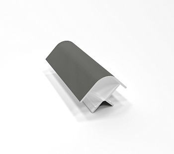 Угол 90* для цоколя универсальный, h=100мм, пластик, антрацит, Россия