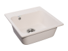 Мойка GranFest QUARZ 48, 478х478 мм, белый (квадратная, без сифона)
