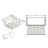 Корзина для белья в шкаф на 600мм, 490х520х210мм, полное выдвижение, с доводчиком, графит
