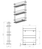 Полка для специй, 80х304х402, черный, Россия