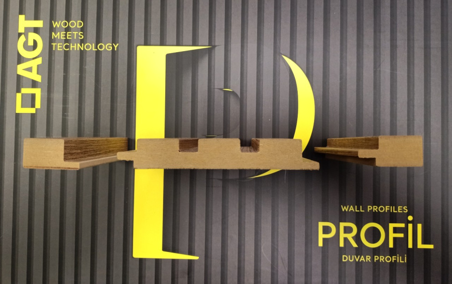 Концевой профиль МДФ LB-3771-B, 248, 2800х35х18мм, тик матовый, AGT