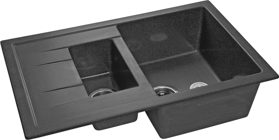 Мойка GranFest QUADRO 775KL с крылом, 765х495 мм, графит