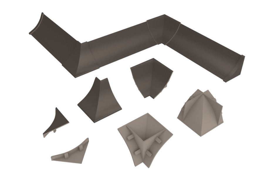 К-т д/плинтуса LB23 травертин светлый (1внутр+1внеш+2загл)