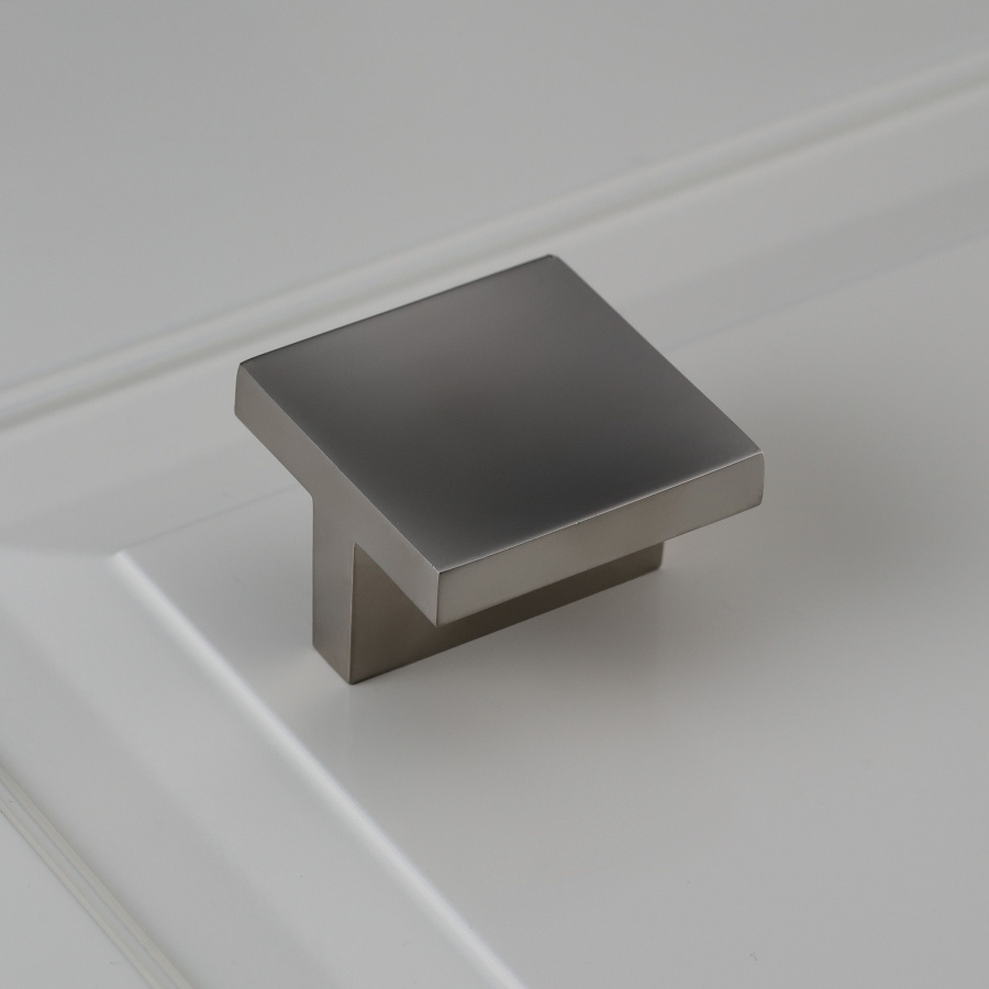 Ручка-кнопка, UZ-40, 40х40х24мм, металл, сатин, GTV