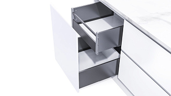 Передний квадратный рейлинг внутреннего ящика Nova Tech, L=1200мм, HISSEN