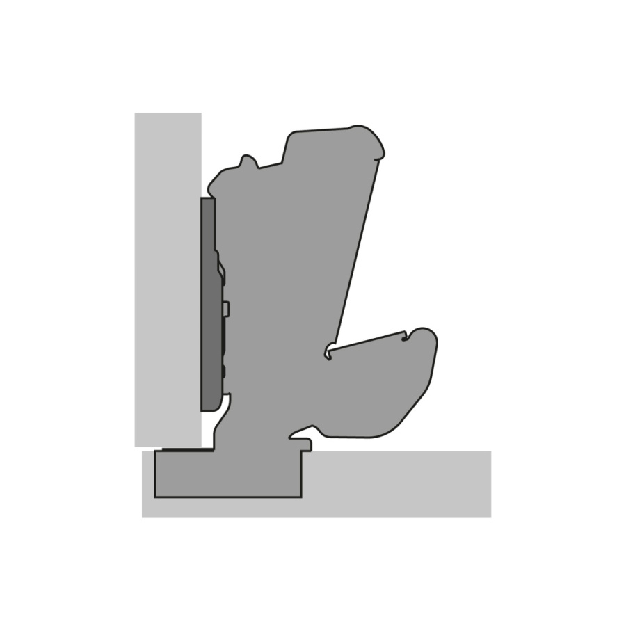 Петля SENSYS 8657i, накладная, 165*, с функц. самозакр., с демпф, без планки, 35мм, чер. обсидиан