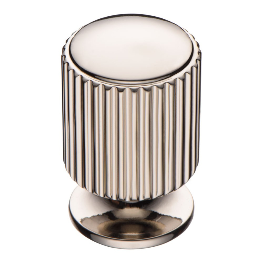 Ручка-кнопка, 1464 0020 PN, d=20мм, металл, глянцевый никель