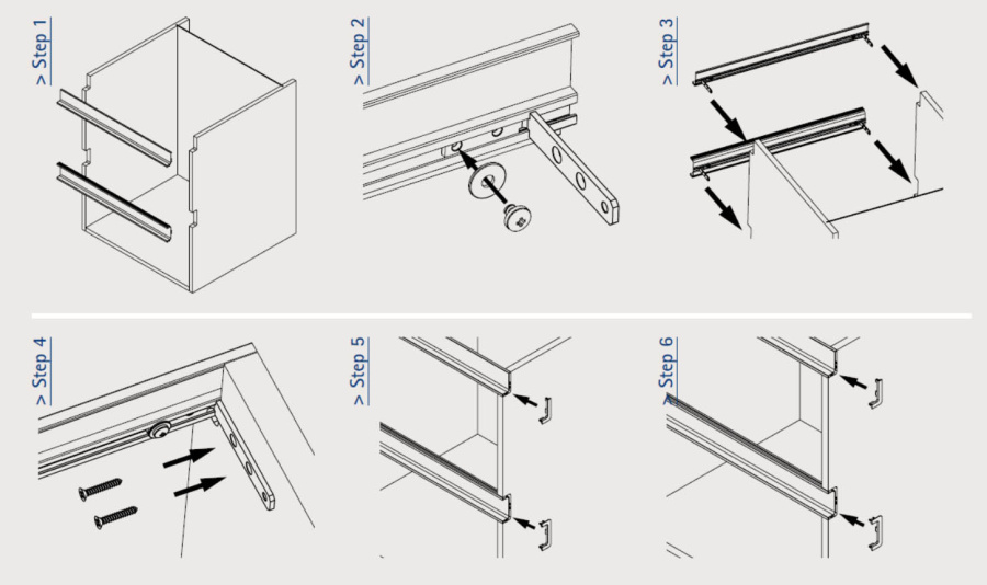 Комплект крепежных элементов для ручки-профиля
